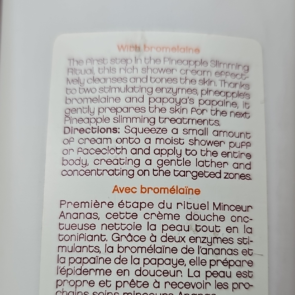 New Fruits & Passion Pineapple Shower Cream - Slimming Gentle Body Cleanser Disc - Picture 4 of 6
